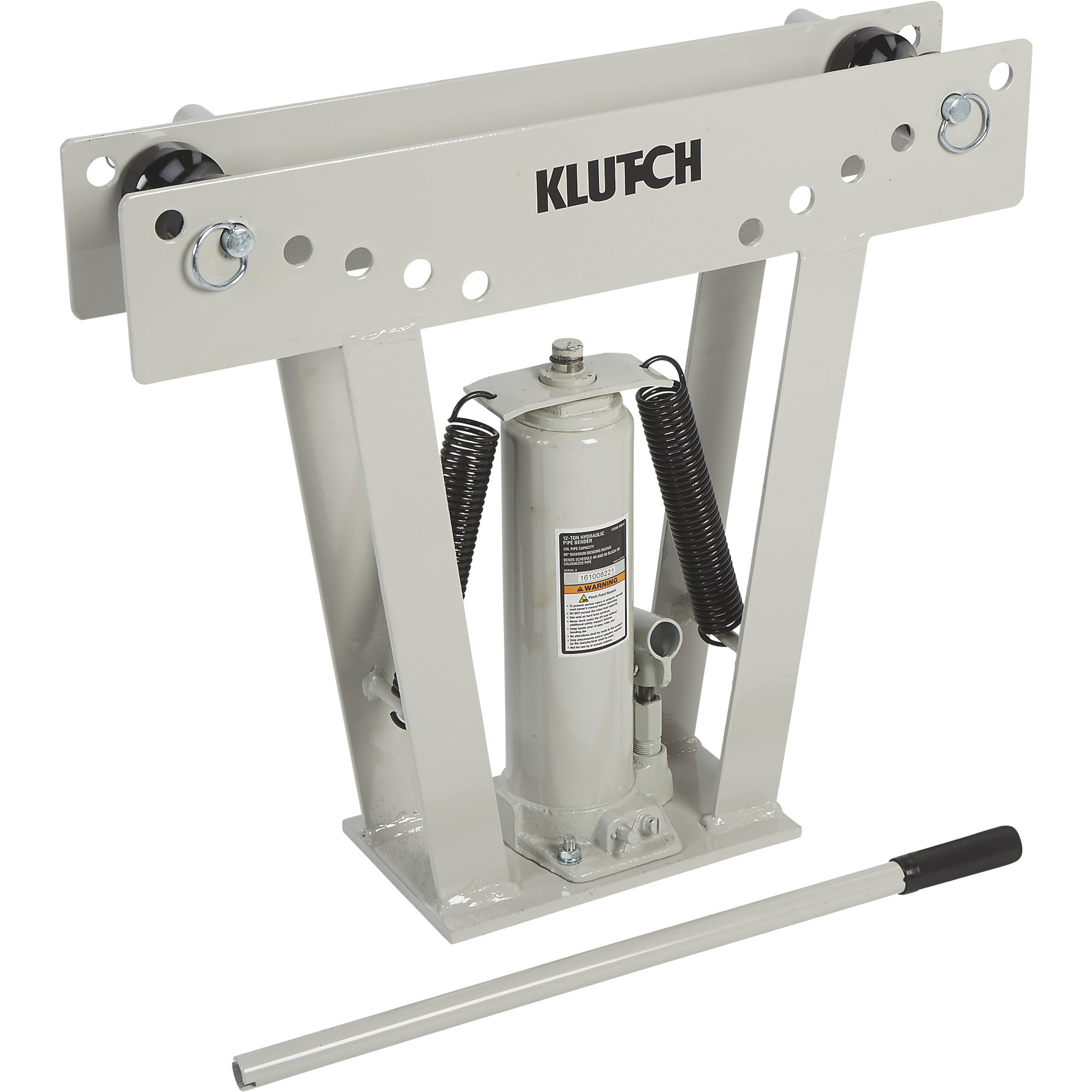 Klutch 12-Ton Hydraulic Pipe Bender, 2in. Capacity